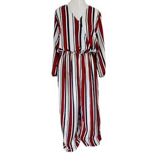 UPS AND DOWNS STRIPED JUMPSUIT SIZE 3X